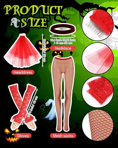 JenPen 9 Pcs Halloween Couple Costume Cosplay Set for Adult