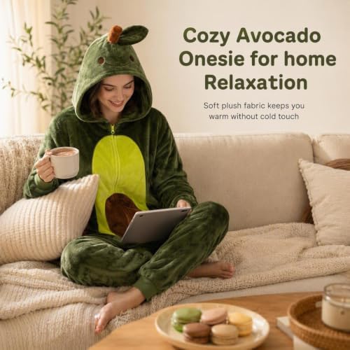 Snug Fit Unisex Adult Onesie Pajamas, Flannel Cosplay Animal One Piece Halloween Costume Sleepwear Homewear
