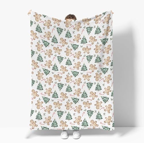 Sweet Christmas Trees Baby Blankets for Boy Girl Merry Christmas Treats Candy Fir Leaves Soft Flannel Nursery Bed Throws for Infant Toddler Crib Winter Holiday Swaddle Receiving Blankets 30x40inch
