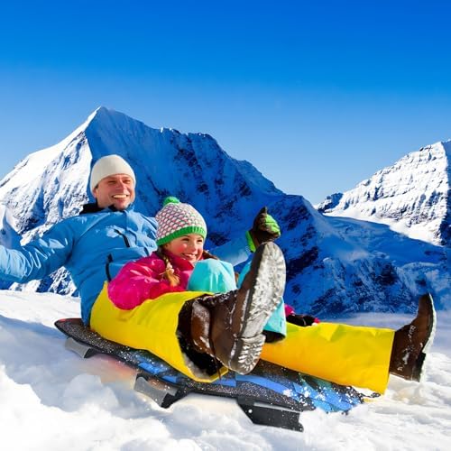 WOOWAVE 45"×18" Foldable Snow Sled, Black