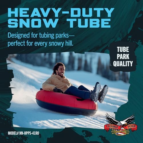 Flexible Flyer 40" Commercial-Grade Winter Snow Tube with Pull Strap