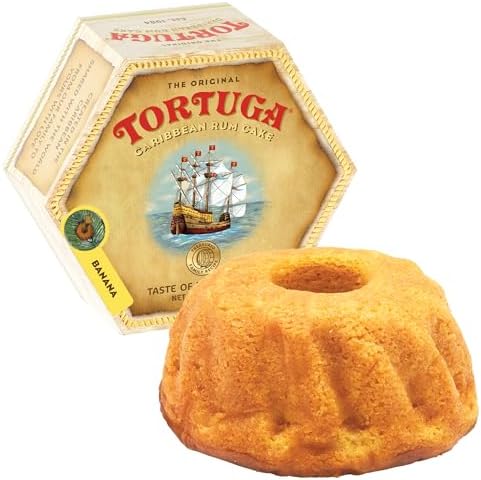 TORTUGA Caribbean Banana Rum Cake - 32 oz Rum Cake - The Perfect Premium Gourmet Gift for Stocking Stuffers, Gift Baskets, and Christmas Gifts - Great Cakes for Delivery