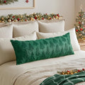 MIULEE Christmas Throw Pillow Cover Dark Green 14x36 Lumbar Body