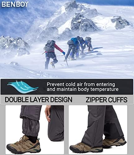 BenBoy Mens Snow Bibs Ski Pants Softshell Waterproof