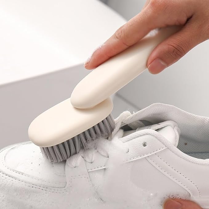 Shoe Brush Laundry Soft Household Shoes Clothes Cleaning Long Handle Board(Beige)