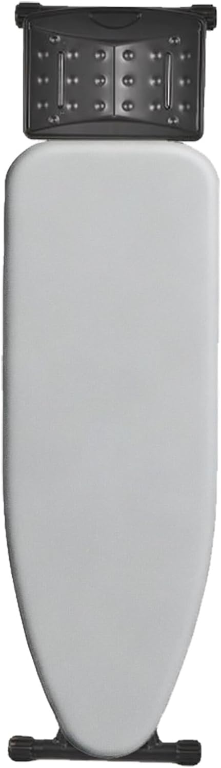 Ironing Board, Adjustable Height Iron Board with Iron Rest, Foldable Metal Iron Table, Heavy Duty Iron Stand with Heat Resistant Cover and Thick Padding, Full Size 44"x13", Grey