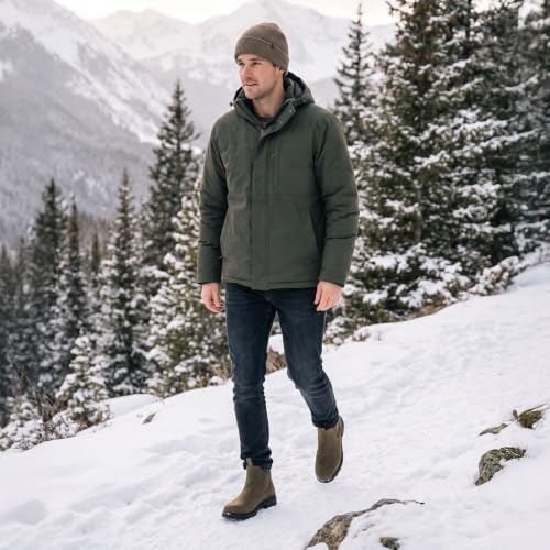 Cestfini Chelsea Boots Men Slip-On Western Hiking Boots