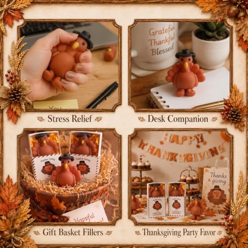 12 Sets Thanksgiving Positive Gifts Fall Turkey Party Favors
