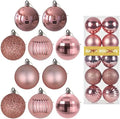 Rose Pink 3.2" Large Christmas Balls - Christmas Tree Decoration Ornaments Shatterproof Hanging Balls for Birthday Halloween Holiday Wedding Decorations Set of 10pcs