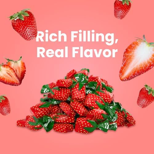 Strawberry Hard Candy Individually Wrapped by Cambie - 6 lbs of Hard Candy
