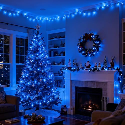 500 LED Blue Christmas Lights Christmas Tree Lights Outdoor