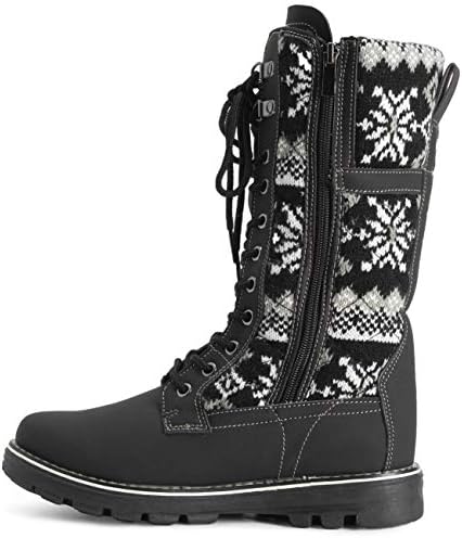 POLAR Womens Faux Fur Warm Thermal Waterproof Outdoor Walking Snow Winter Rubber Sole Calf Boots