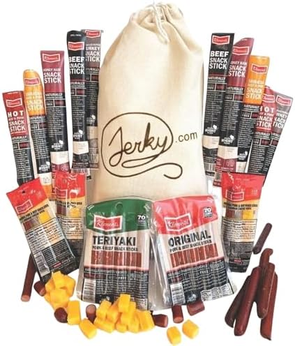 Jerky.com 26pc Meat Sticks Jerky Variety Pack - Beef Jerky Gifts for Men