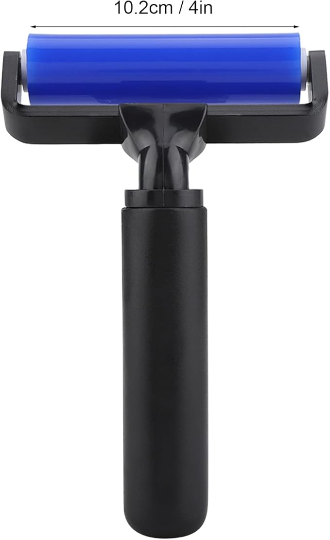 Dust Removal Roller, Hair Remover, Anti Static Silicone Roller, Clean Tool for Cleaning Screen, Glass and Film(4 inches)