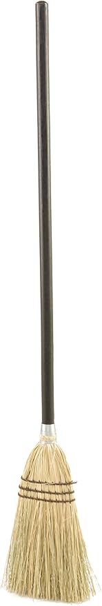 Rubbermaid Commercial Products Lobby Straw/Corn Broom Brown 38-Inch Indoor/Outdoor Broom for Courtyard/Garage/Lobby/Mall/Office