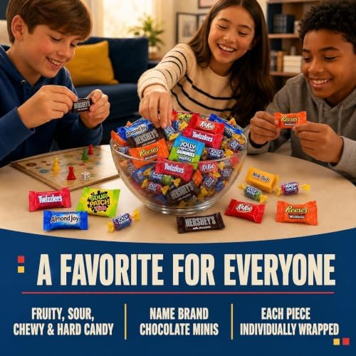 Chocolate and Candy Variety Pack - 6 LB Assorted Chocolate Candy Bulk - Bulk Candies Bag CandyMix - Individually Wrapped Candies and Chocolates - Variety CandyBag - Cold Pack Included