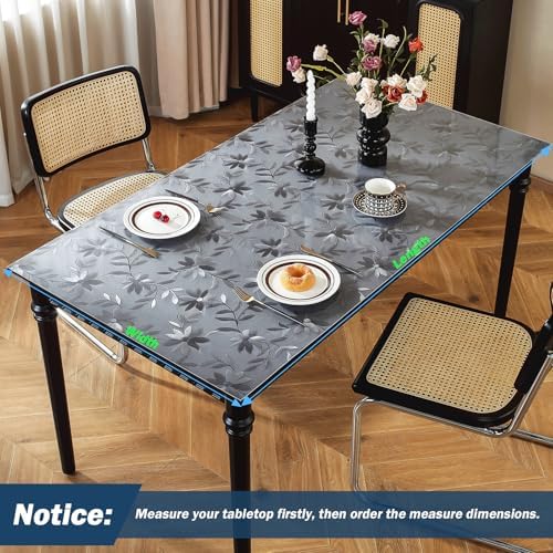 OstepDecor Floral Table Protector 36" x 60", 1.5mm Thick Vinyl Desk Mat