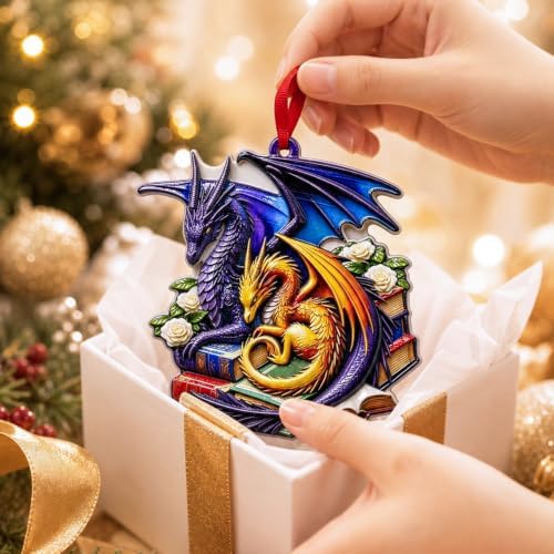 Dragon Christmas Decorations, Christmas Holiday Ornaments, Gift for Dragon