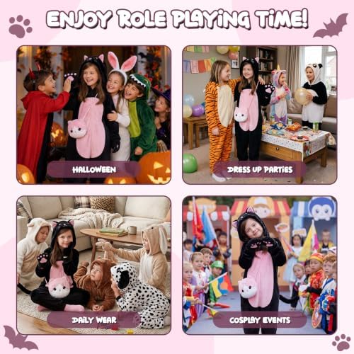 Joycover Halloween Black Cat Costume for Girls, Kids Cat Onesie & Purse Bag