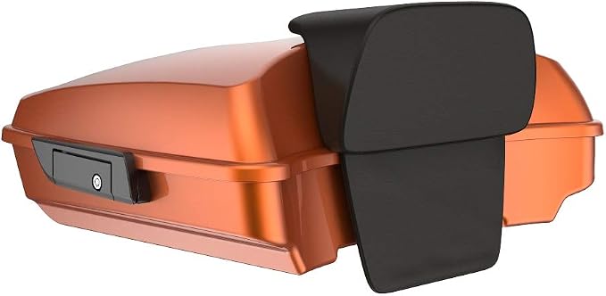 Advanblack Road Glide Tour Trunk Pack Amber Whiskey Razor Tour Trunk Pack Backrest Pad for '97-'25 Harley Touring Road King Street Glide Electra Glide CVO models