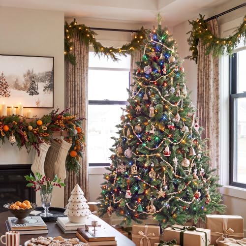 HOLLO STAR 5.5ft Prelit Christmas Tree, Multi-Color RGBW Lights