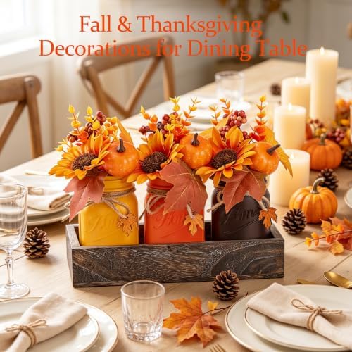 Fall Thanksgiving Table Decor, Farmhouse Centerpieces for Tables