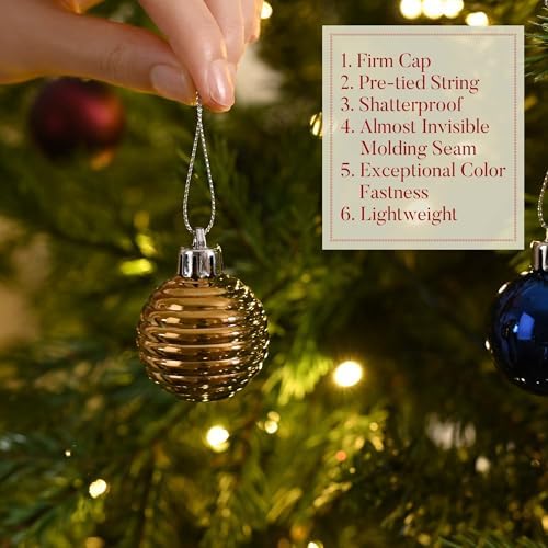 Valery Madelyn Small Christmas Tree Decorations Ball Ornaments 24ct 1.57"