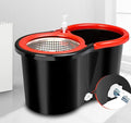 Spin Mop & Bucket Set with 2 Mop Heads – Microfiber Floor Cleaning System with Stainless Steel Handle & Telescopic Rod | Easy Spin Dry, 360° Rotation, for Home & Office