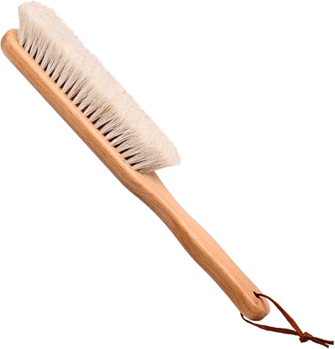 Shoe Polish Brush Long-Handled Horsehair Bristle Soft Sweep Bed Coat Clean and