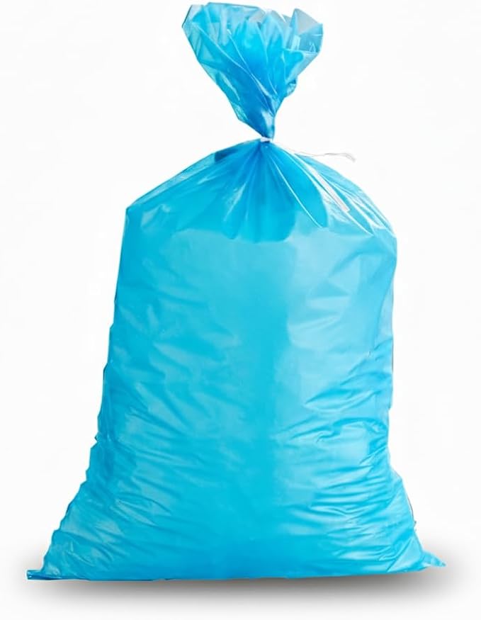 1000 Pack 8 lb Blue Heavy-Duty Plastic Ice Bags - 1.5 mil Durable Freezer Ice Packing Bags with Twist Ties for Retail, Catering & Commercial Use