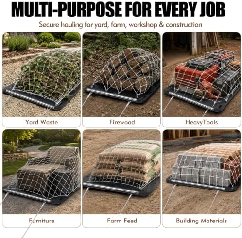 47”x110”Heavy Duty Drag Sled with 1/8 Inch HDPE,Net &Ground Stakes Included