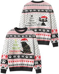 34HD Ugly Xmas Sweater–Funny Knit Christmas Sweater for Women & Men 2025, Long Sleeve Crewneck Holiday Pullover, Unisex Gift