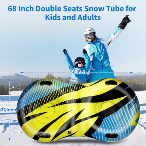 Snow Tube for Sledding Heavy Duty - Snow Sled for Kids and Adult