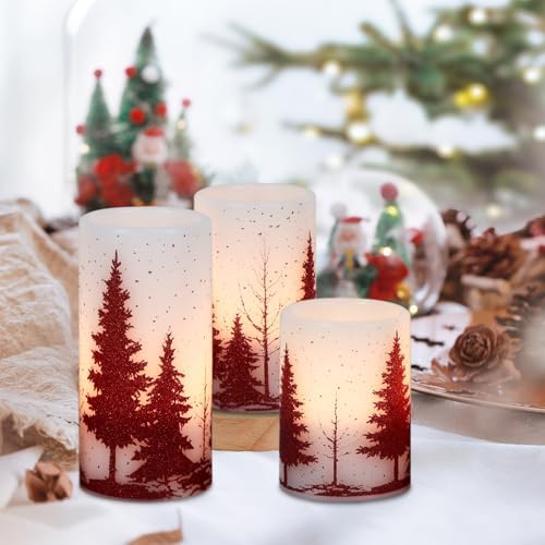 Christmas Tree Flameless Candles Battery Operated with 6H Timer