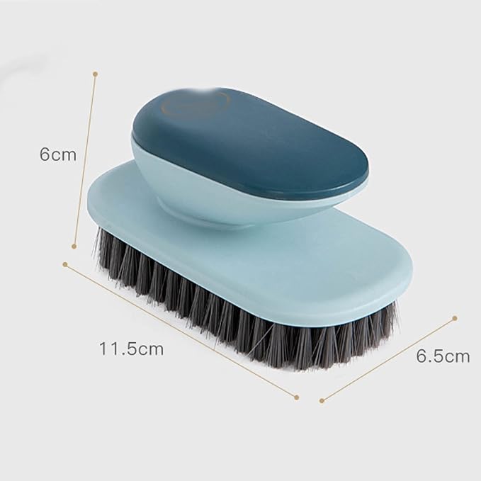 Household Cleaning Brushes Laundry Brush with Handle Flexible Washing Scrub Soft Hair Cleaning Clothes Cleaner Household Tools(Pink)