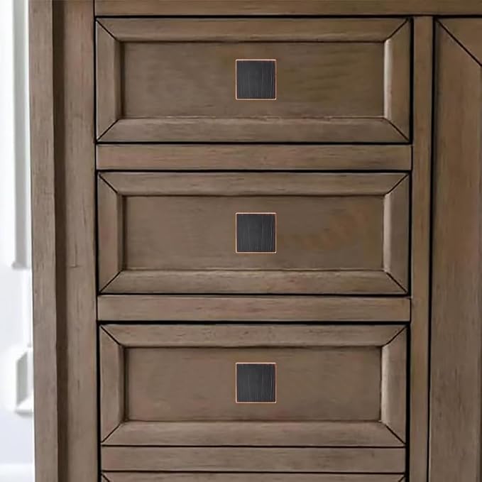 khtumeware 20 Pack Oil Rubbed Bronze Cabinet Knobs 1-1/4 inch(32mm) Solid Heavy Duty Square Bi-Fold Door Knob for Kitchen Bathroom and Dressing Table