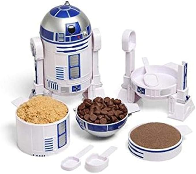 ThinkGeek Star Wars R2-D2 Measuring Cup Set - Body Built from 4 Measuring Cups and Detachable Arms Turn Into Nesting Measuring Spoons - Unique Kitchen Gadget