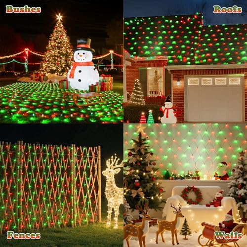 LitHome 21FT x 5FT Christmas Net Lights Outdoor Waterproof Connectable