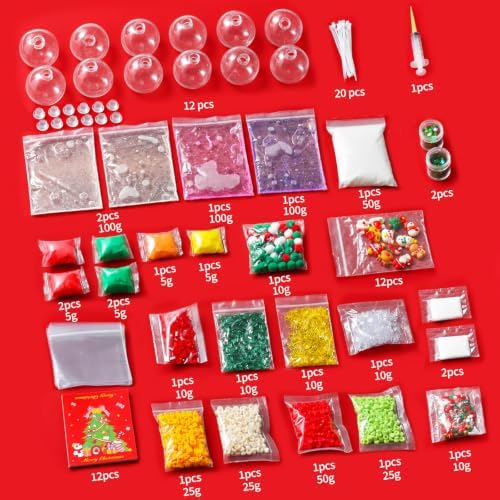 12 Set Christmas DIY Stress Ball Making Kit Chrismas Craft Gift