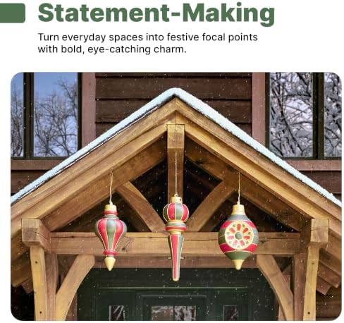 Step2 Large 3-Pack Outdoor Christmas Ornaments, Paintable DIY Holiday Decorations