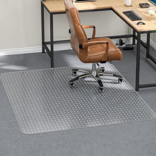 Office Chair Mat for Carpet 45"×54" Protector Mat，Ideal for Low Pile Carpet