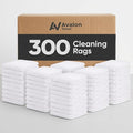 Avalon Towels Bar Towels (300 Pieces) Size 14x17 Inches – 100% Cotton, Absorbent and Reusable Cleaning Rags, Multipurpose Cleaning Towels, Terry Cloth Rags, Durable Shop Rags (White)