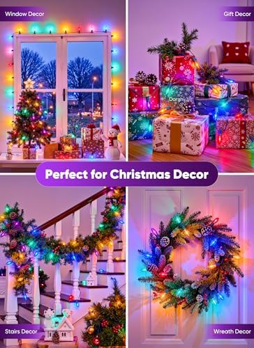 Vintage C9 Christmas Lights Outdoor, 100Ft 100 LED Multicolor String Lights
