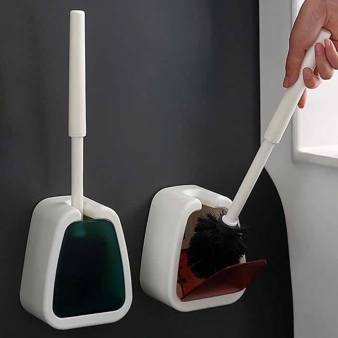 Toilet Cleaner Brush Toilet Brush and Holder, Toilet Bowl Cleaner Brush with Durable Scrubbing Bristles Toilet Brush Holder for Bathroom Brush for Bathroom(B) (B)