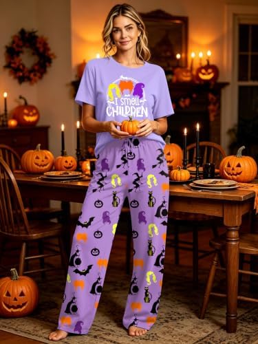 Skull Sets for Women Halloween Bloody Shirts Dancing Skeleton 2 Pc Set