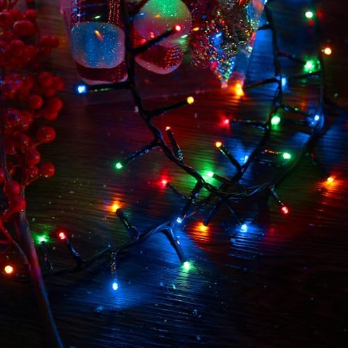 AWQ 1000 LED 82 ft Christmas Cluster Lights Xmas String Lights Multicolor
