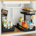 Under Sink Organizer and Storage for Bathroom and Kitchen - 2 Pack 2 Tier