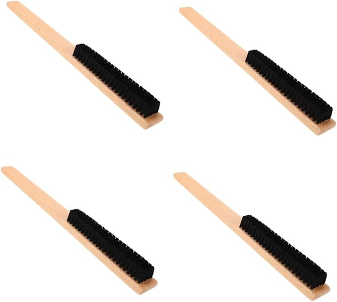 Ipetboom 4pcs Bristle Coat Brush Wood Handle Versatile Garment Cleaning Tool for Clothes Hats and Blankets Lint for Daily Maintenance and Care