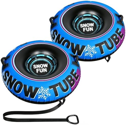 48'' Inflatable Snow Tube with Premium Canvas Cover