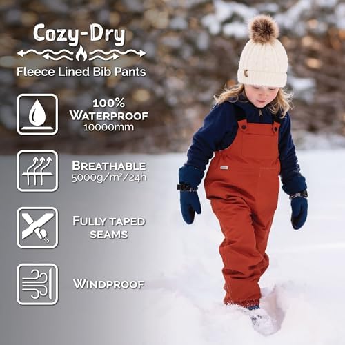 Jan & Jul Cozy-Dry Snow Bib Pants for Toddlers & Kids